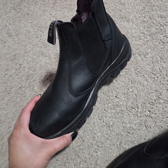 Women's Black Ankle Safety Booties - Picture 3 of 4